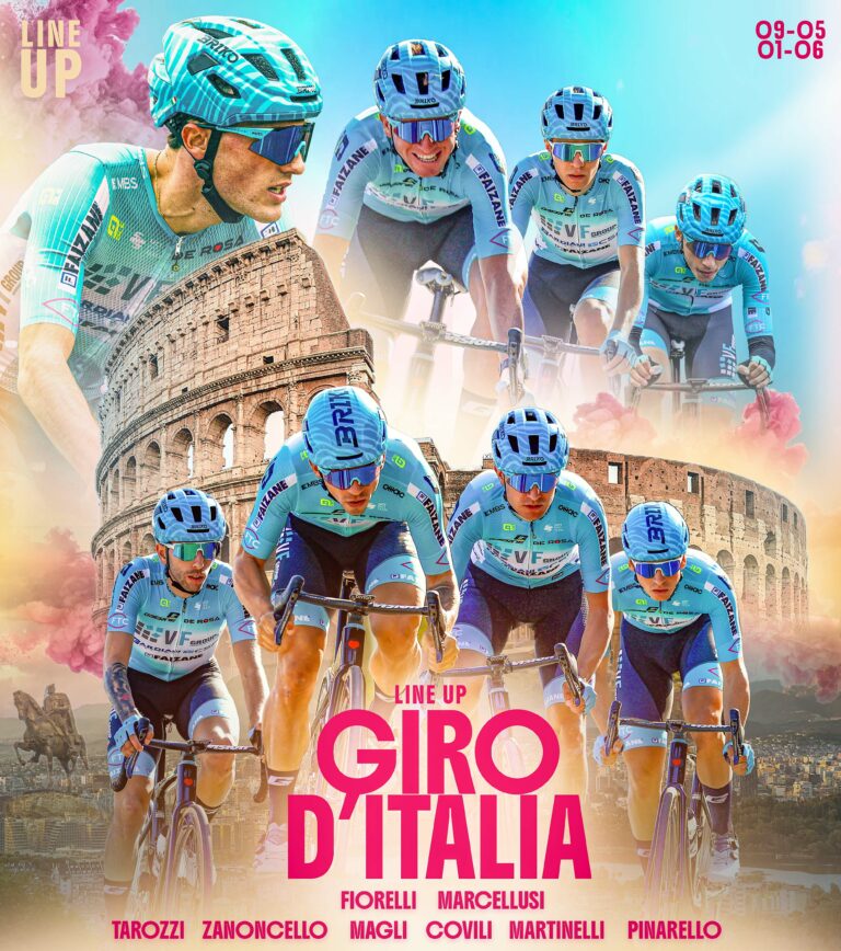 VF GROUP BARDIANI-CSF FAIZANÈ: ECCO GLI 8 CORRIDORI PER IL GIRO D’ITALIA.