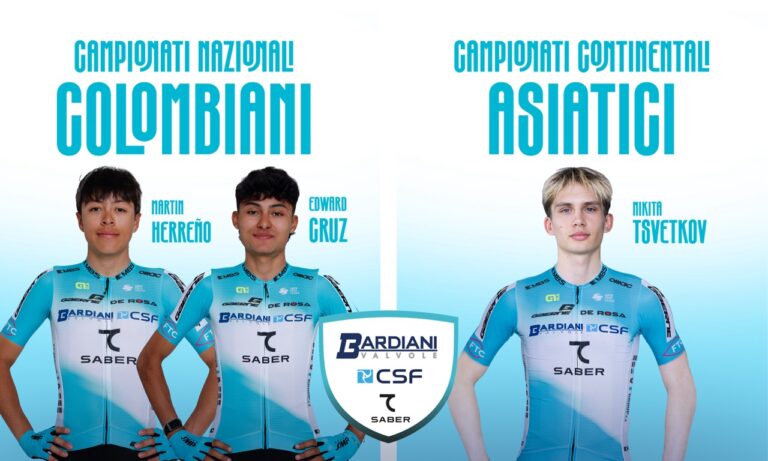 BARDIANI-CSF 7 SABER TRA ASIA E COLOMBIA: TSVETKOV AI CONTINENTALI ASIATICI. CRUZ E HERRENO AI CAMPIONATI NAZIONALI COLOMBIANI SU STRADA.