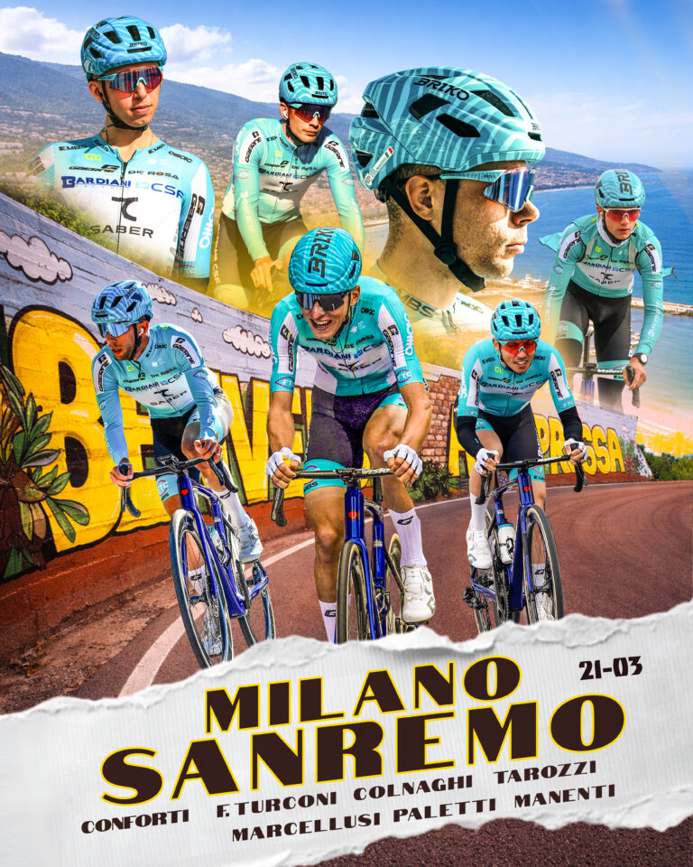 BARDIANI-CSF 7SABER: I 7 ATLETI SCELTI PER LA MILANO-SANREMO.