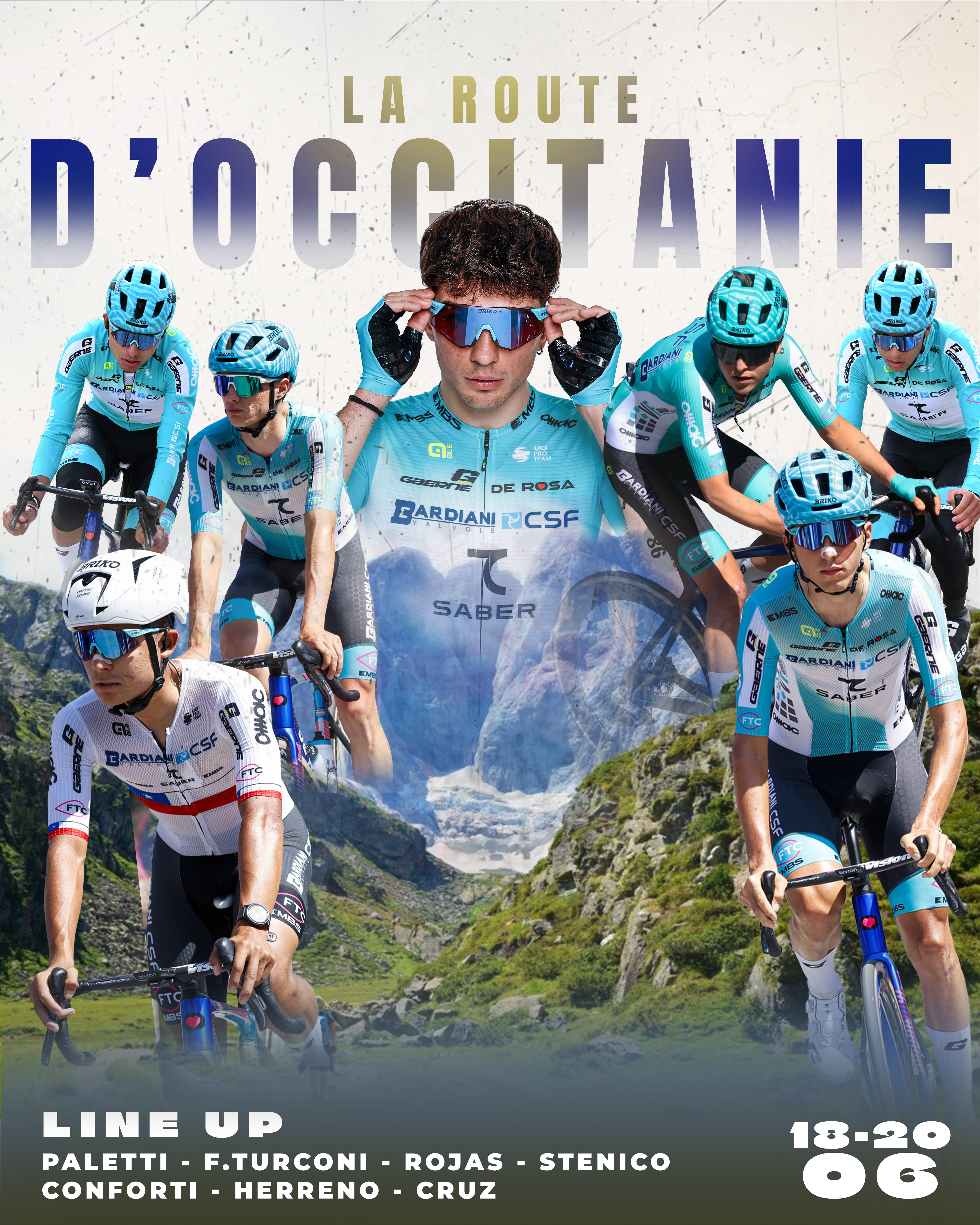 BARDIANI-CSF 7 SABER: TOUR OF SLOVENIA E ROUTE D’OCCITANIE, LE FORMAZIONI.