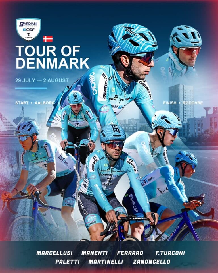 TOUR OF DENMARK: BARDIANI-CSF 7 SABER ANNOUNCES ITS OFFICIAL LINE-UP.