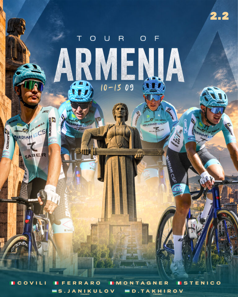 BARDIANI-CSF 7 SABER: SEI CORRIDORI AL VIA DEL TOUR OF ARMENIA.