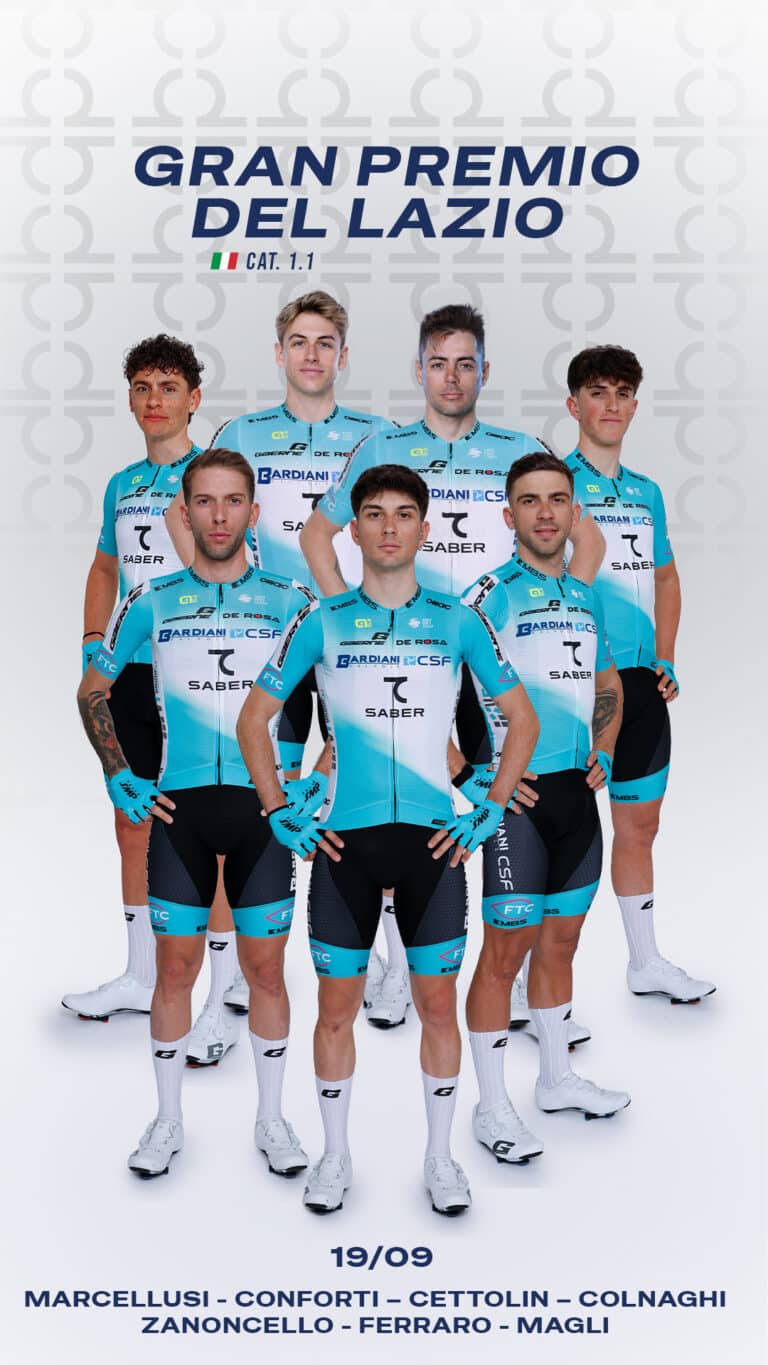 BARDIANI-CSF 7 SABER: LE FORMAZIONI PER IL GRAN PREMIO DEL LAZIO E IL GIRO DI CAMPANIA.